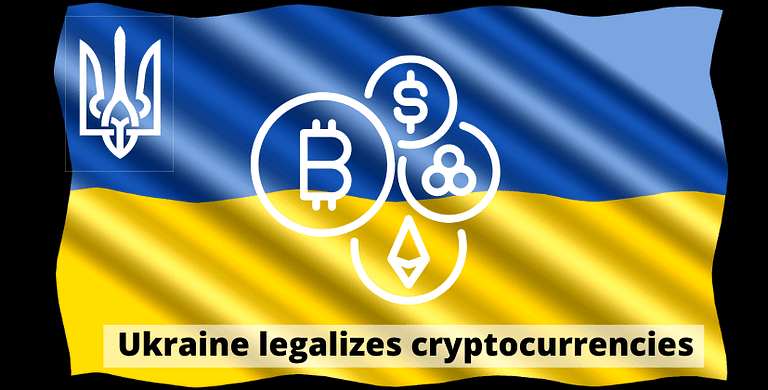Ukraine flag and bitcoin, Ethereum logo - the coin leaks