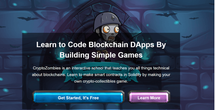 Cryptozombies homepage 