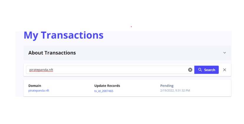 Track pending changes in unstoppable domain